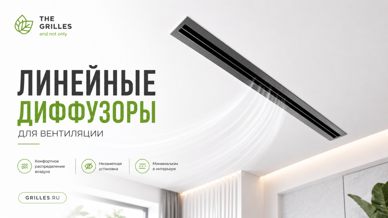 Линейные диффузоры для систем вентиляции